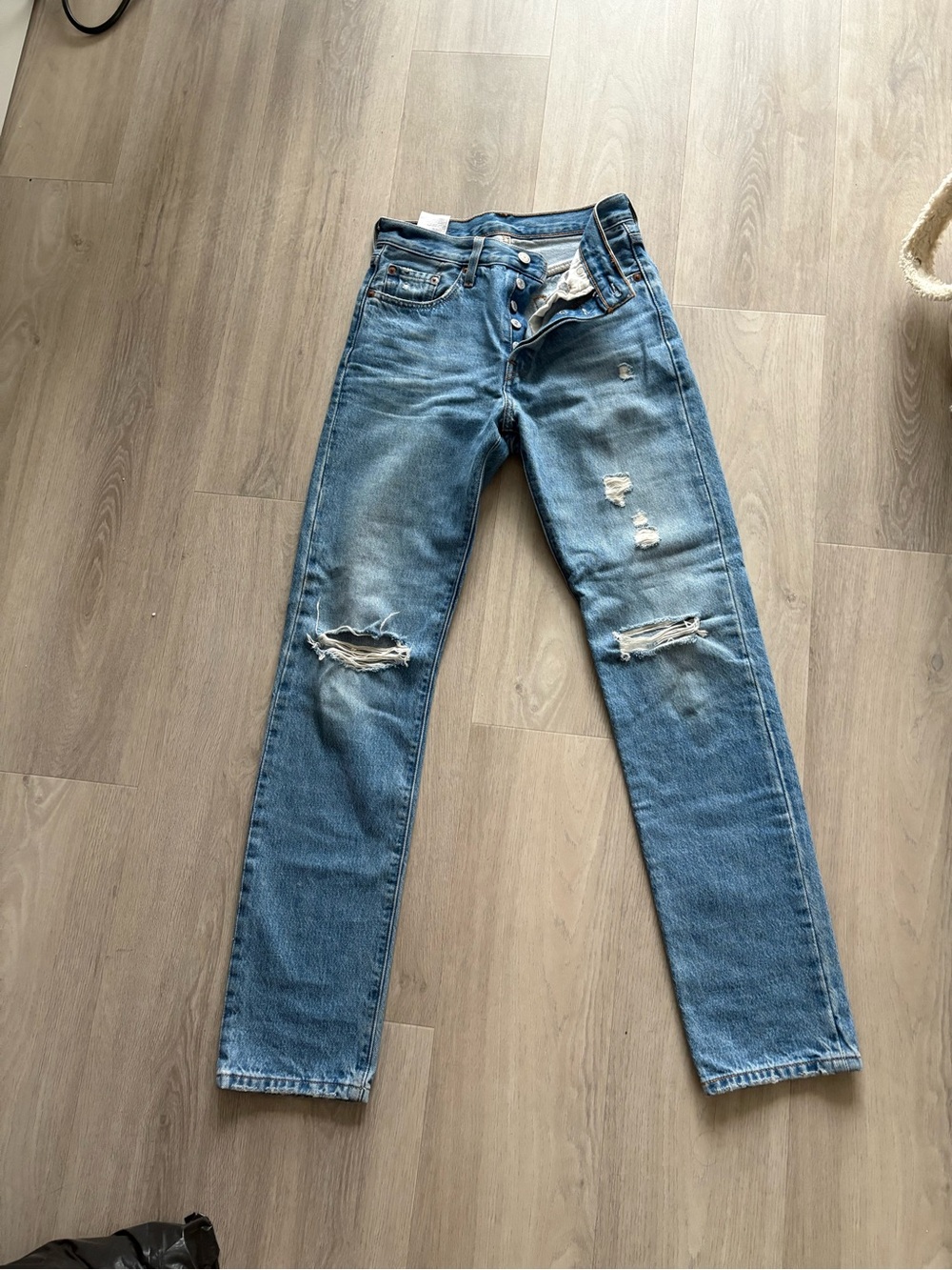 Levi's Straight cut Distressed medium wash Jeans